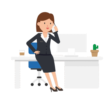 Corporate_Woman_Talking_on_the_Phone_Leaning_On_Her_Desk.svg_