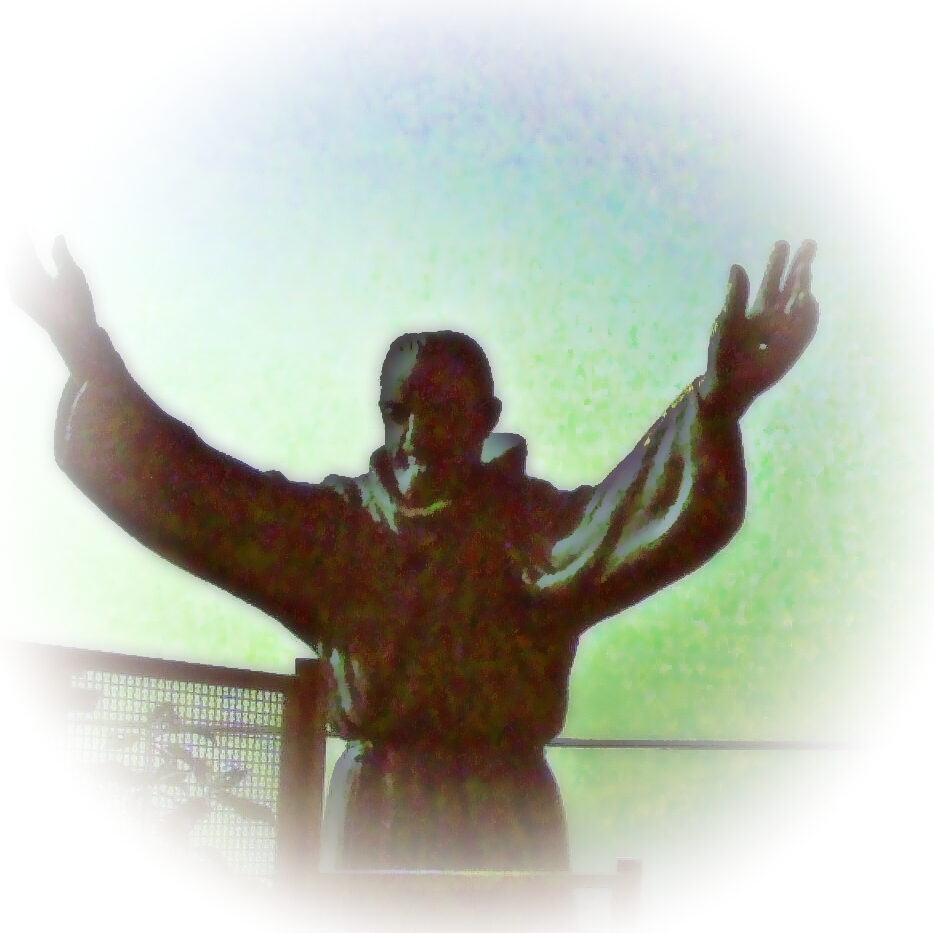 The Statue of Padre Pio Welcome Pilgrims to his Santuary